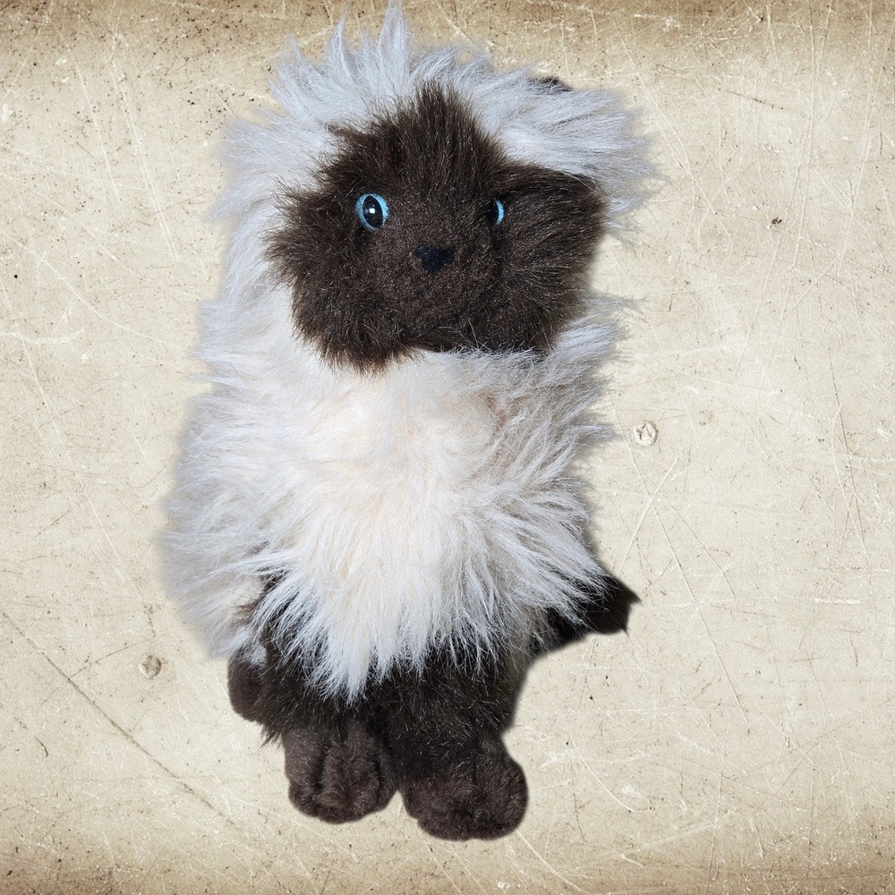 Vtg Ganz Cozy Cat Collection 1993 Rare Plush Stuffed Animal Siamese Blue Eyes